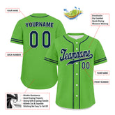 Custom Green Classic Style Blue Personalized Authentic Baseball Jersey UN002-bd0b00d8-ae